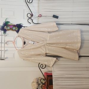 NWT Sequin Bebe kimono dress